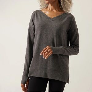 Athleta Coaster Luxe V-Neck Sweatshirt